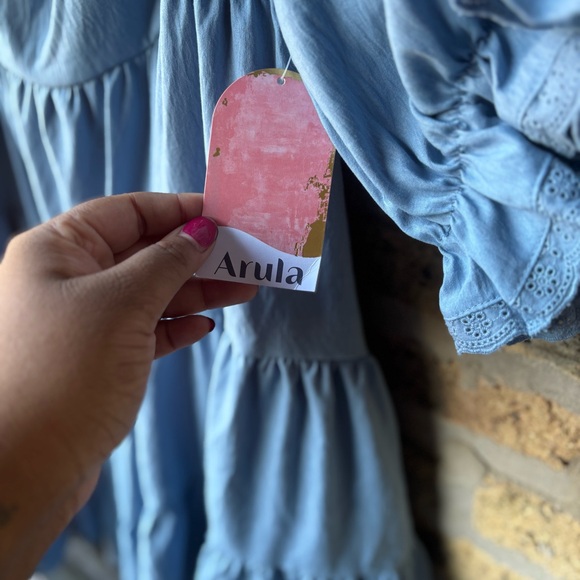 ARULA Light Blue Tiered Dress - Picture 3 of 3